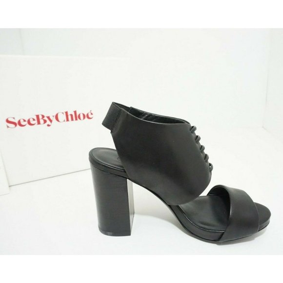 See by Chloe SB22105 Women's Shoes Platform High Heels Sandals Black Size US 6.5 - Picture 8 of 11